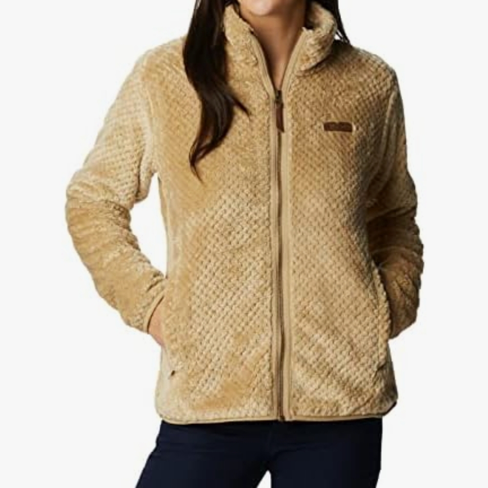 Columbia Fire Side II Sherpa Jacket - Women's Warm Beige Teddy Jacket